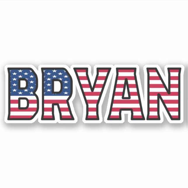 Adesivo Bryan Name Vorname USA Sticker Stickerset (Frente)