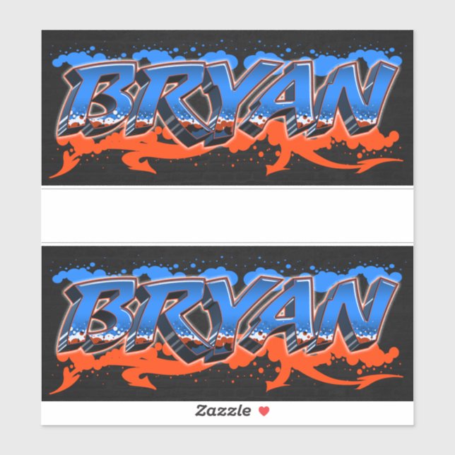Adesivo Bryan Vorname Name Graffiti Aufkleber Sticker (Folha)