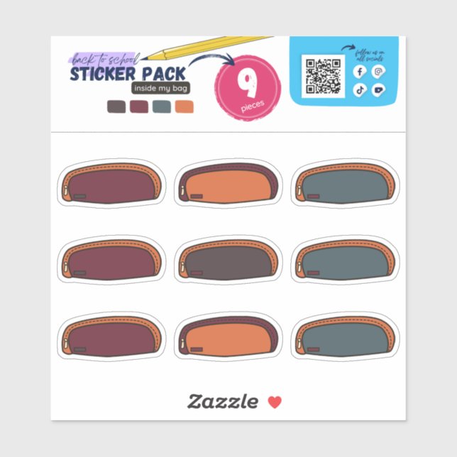 ADESIVO BTS- DENTRO MY BAG (LÁPIS POUCH 02) (Folha)