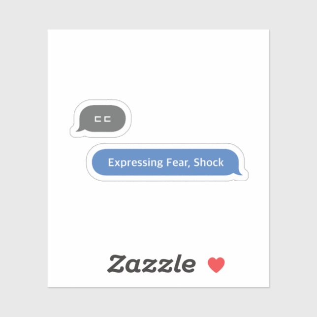 Adesivo Bubble de Chat Coreano ㄷ ㄷ (Folha)