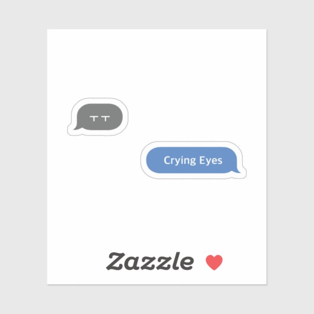 Adesivo Bubble de Chat Coreano ㅜ ㅜ (Folha)