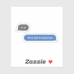 Adesivo Bubble de Chat Coreano ㅠ ㅠ