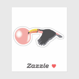 Adesivo Bubble Gum Toucan Soprando Bolha