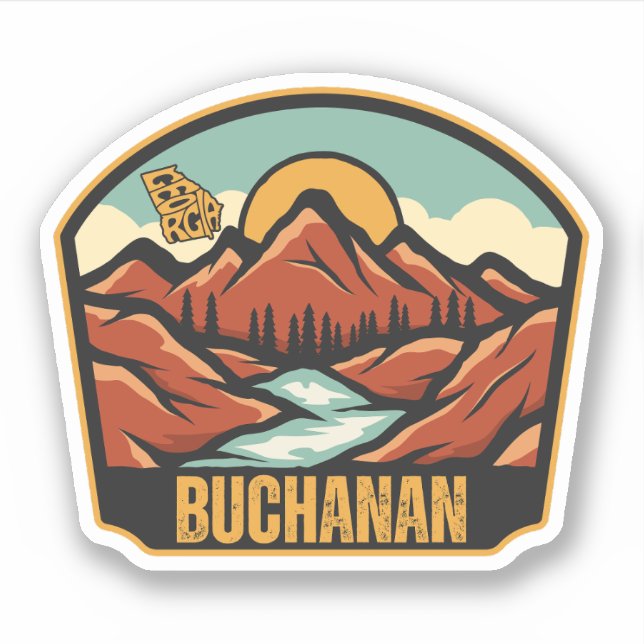 Adesivo Buchanan, Geórgia (Frente)