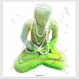 Adesivo Buddha verde Mossy Thunder_Cove Meditating
