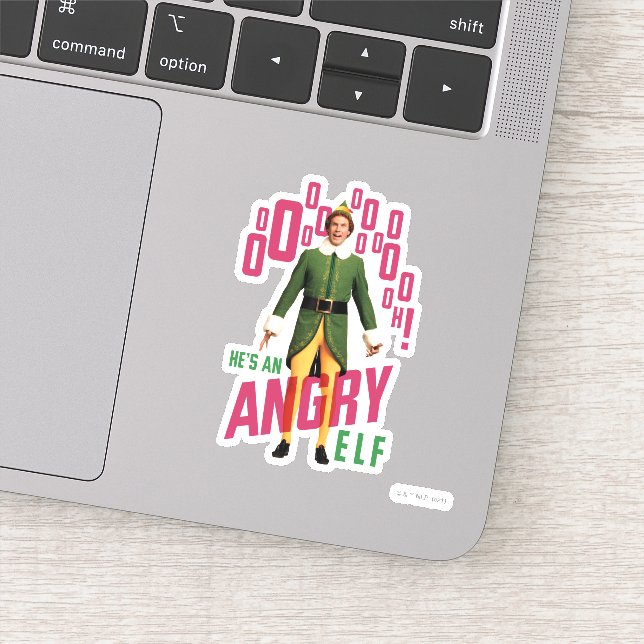Adesivo Buddy the Elf | He's an Angry Elf (Detalhe)