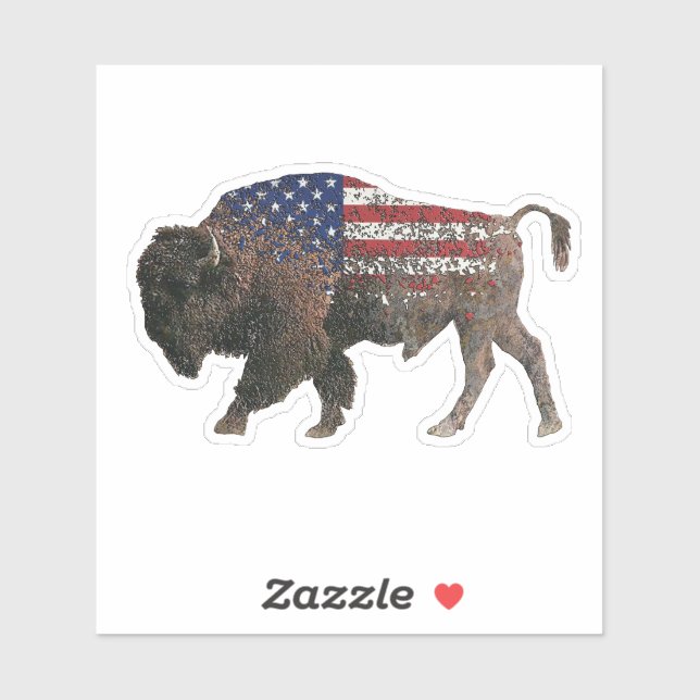 Adesivo Buffalo Sagrado da América do Norte (Folha)