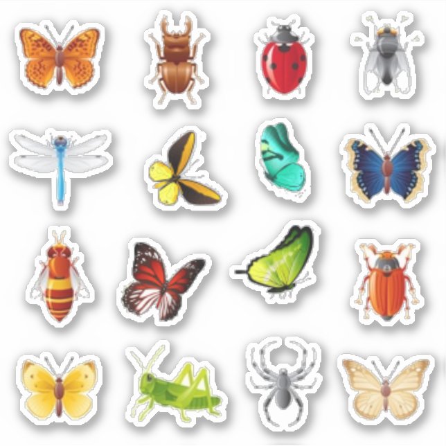 Adesivo Bugs and butterfly scrapbook (Frente)