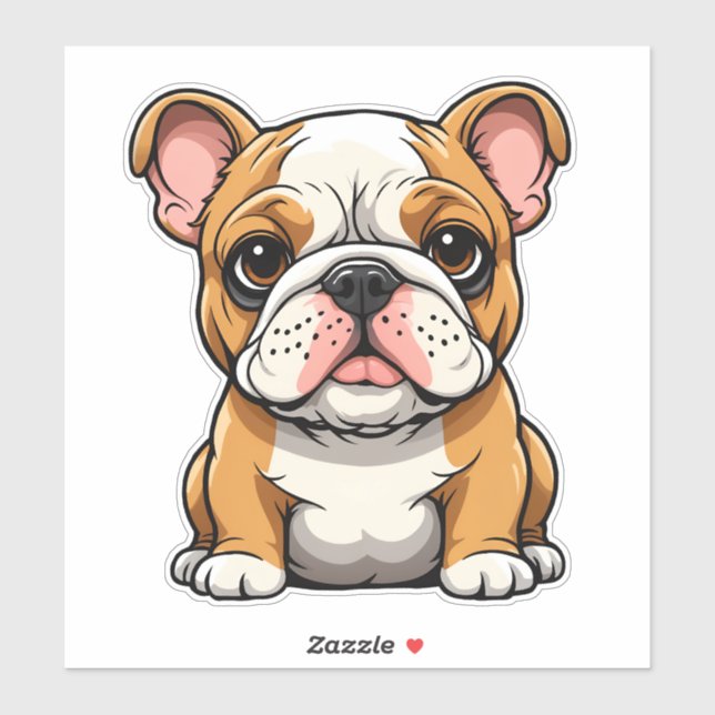 Adesivo Buldogue Puppy (Folha)