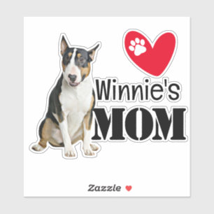 Adesivo Bull Terrier Mãe Autocolante Personalizado