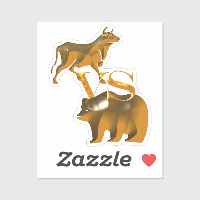 Adesivo Bull vs Bear (Folha)