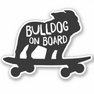 Adesivo Bulldog no Conselho | Cachorro Legal