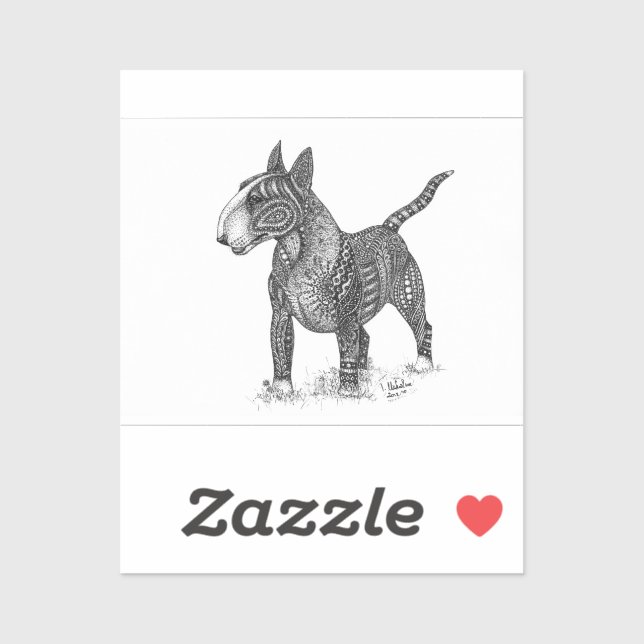 Adesivo Bullterrier Vinyl Sticker (Folha)