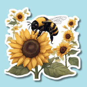 Adesivo Bumblebee e Girassóis