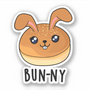 Adesivo Bun-ny Funny Bunny Rabbit Bun Pun