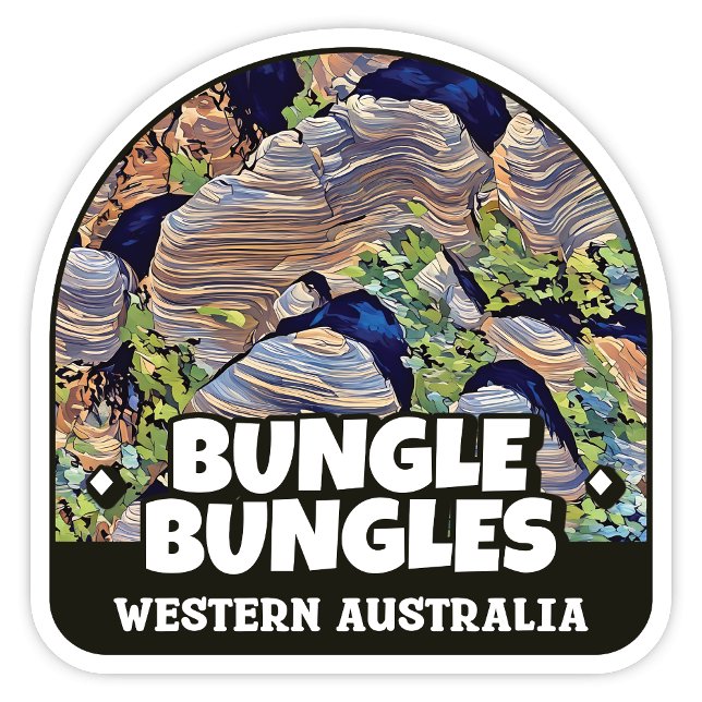 Adesivo Bungles, Western Austrália Sticker (Bungle Bungles Western Australia arch shaped sticker)