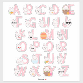 ADESIVO BUNNIES ALPHABET