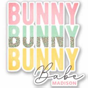 Adesivo Bunny Babe Cute Modern Páscoa Personalizada