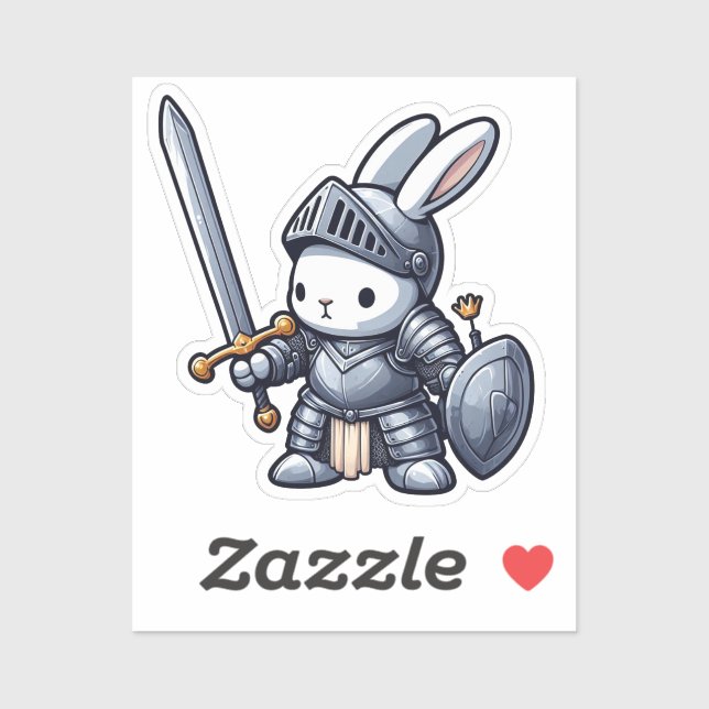 Adesivo BUNNY. #Part2 / Sticker (bunny knight) #15 (Folha)