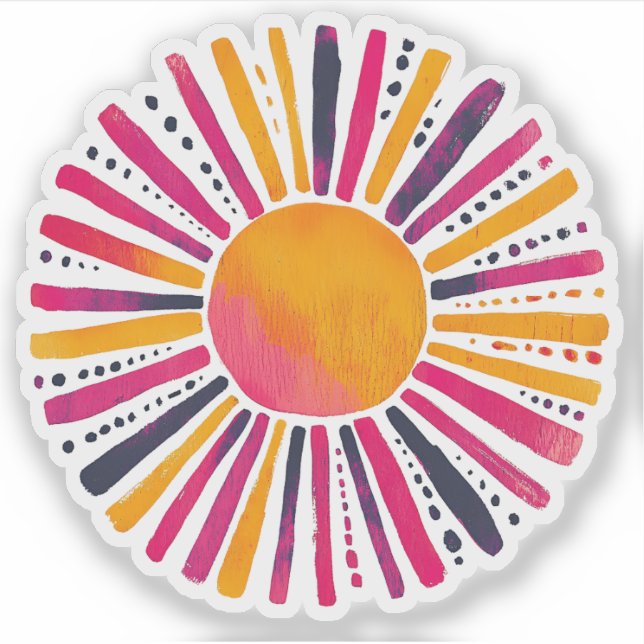 Adesivo Bunte Sonne- Aquarellstil (Frente)