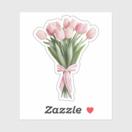 Adesivo Buquê de Tulipas Rosa