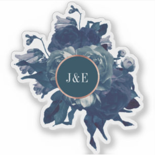 Adesivo Buquê Dourado Rosa marinho