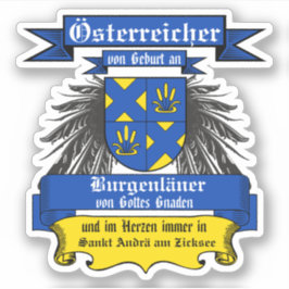 Adesivo Burgenland Von Gottes Gnaden Wappen Österreich