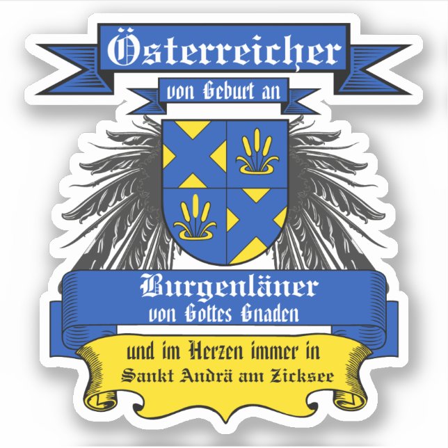 Adesivo Burgenland Von Gottes Gnaden Wappen Österreich (Frente)