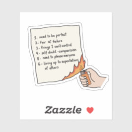 Adesivo Burn List Therapeutic Ritual Mental Health