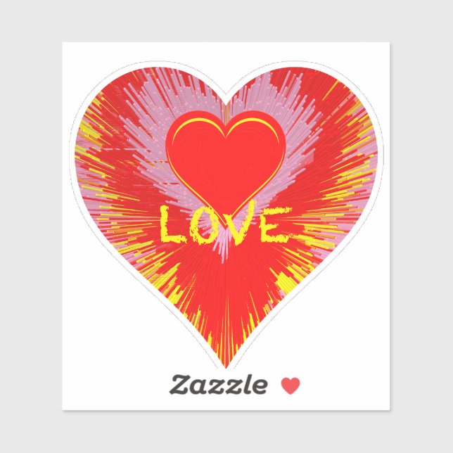 Adesivo Bursting Heart (Folha)