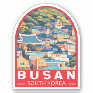 Adesivo Busan South Korea Viagem Art Emblem