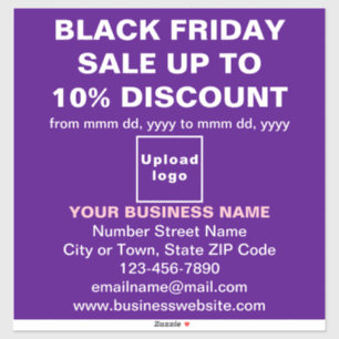 Adesivo Business Black Friday Sale sobre vinil roxo