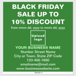 Adesivo Business Black Friday Sale sobre vinil verde