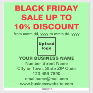 Adesivo Business Black Friday Venda em verde claro
