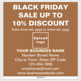 Adesivo Business Black Friday Venda no Brown Vinyl Sticker