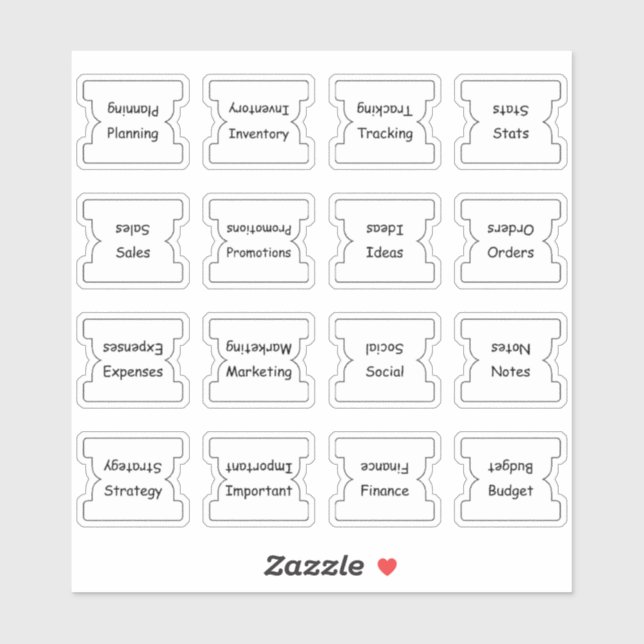 Adesivo Business Index Tabs Binder Dividers Functional (Folha)