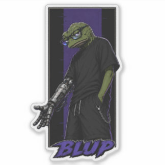 Adesivo Byte O Sapo Cyborg Cyberpunk Streetwear