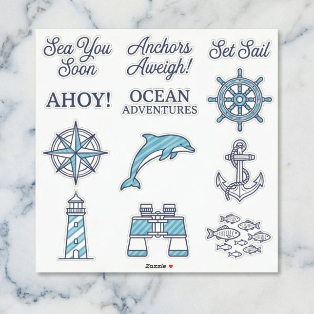 Adesivo Cabana Sail Voyage Stickers (Chart your course for fun.)
