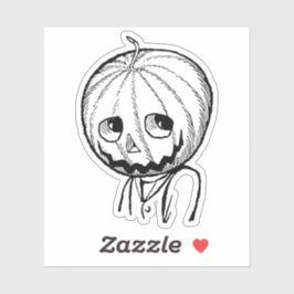 Adesivo Cabeça de abóbora de Halloween