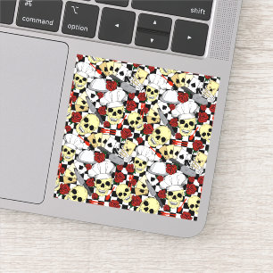 Adesivo Cabeça Funky - Cães-Chef Vestindo Chapéus-Chef