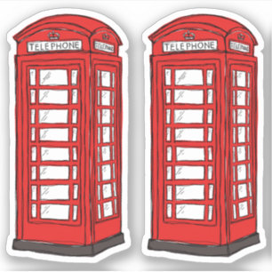 Adesivo Cabeçotes de telefones vermelhos britânicos