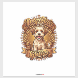 Adesivo Cabelo De Cachorro É Fita Dourada Fofa Brilhante_1