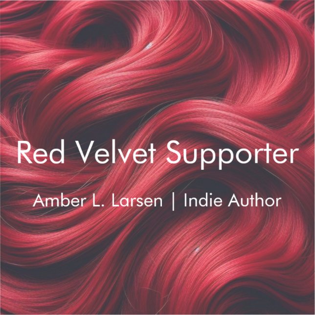 Adesivo Cabelo de veludo vermelho | Amber L. Larsen Suppor (Frente)