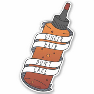 Adesivo Cabelo Gengibre Não se importe com um punhal