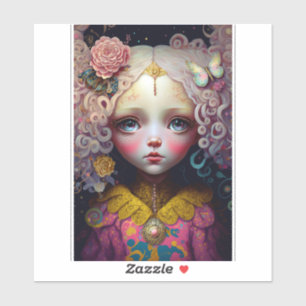 Adesivo Cabelo Rosa Bonito Menina Bonita