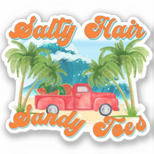 Adesivo Cabelo Sandy Toes   Caminhão tropical e praia