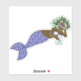 Adesivo Cabelo Verde, Salto de Sereia Roxo