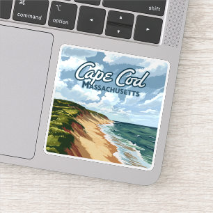 Adesivo Cabo Cod Beach Seashore Massachusetts Blue