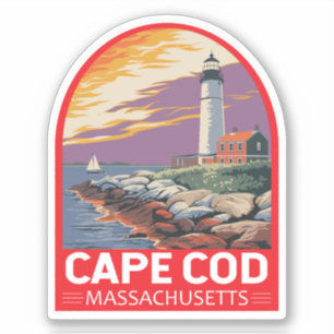 Adesivo Cabo Cod Massachusetts Viagem Art Emblem