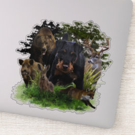 Adesivo Caça alemã Terrier (Jagdterrier)